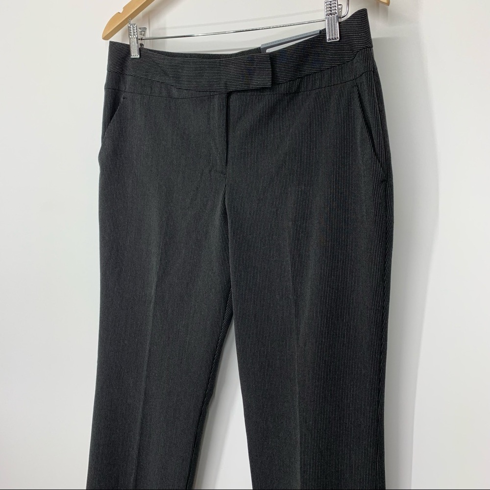 Worthington Modern Fit Pinstripe Charcoal Straight Leg Career Dress Pants Nwt 10 - Picture 4 of 16